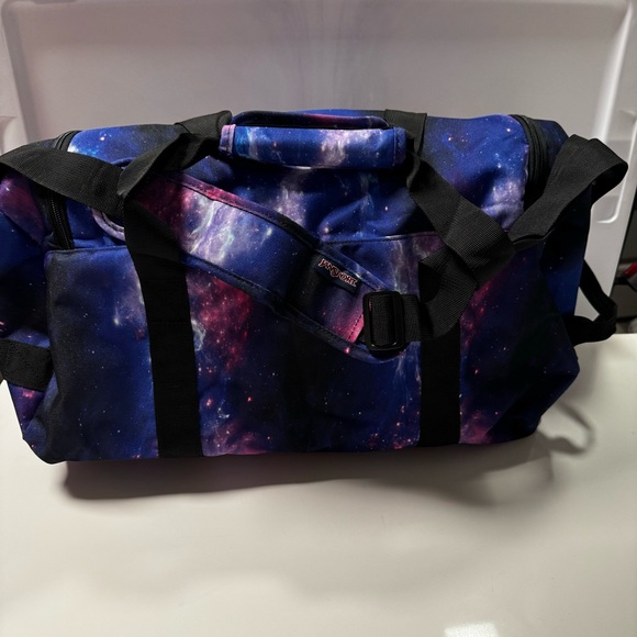 JanSport SuperBreak Away Duffel Bag 40L Space Dust Galaxy Purple NWT - Picture 5 of 7